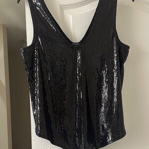 VENUS Shimmering Black Sequin Tank Top- Never Worn